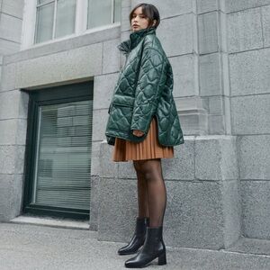 Jolene Black Leather Bootie